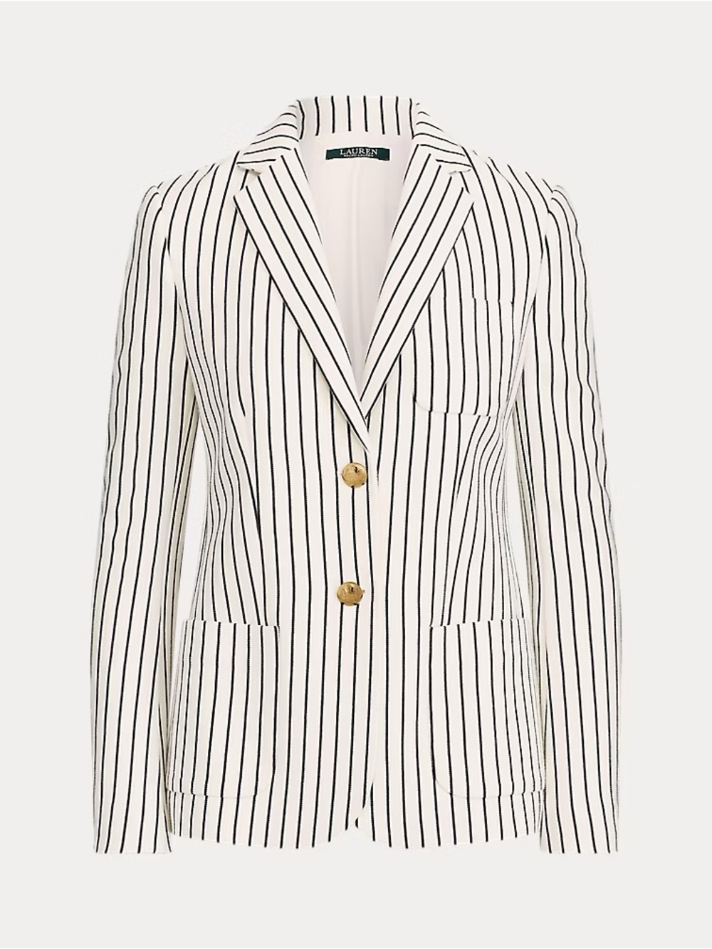 Lauren Ralph Lauren Striped Pique Blazer Size 16W